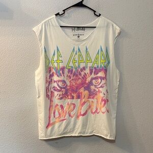 Def Leppard Graphic Muscle Tee - White